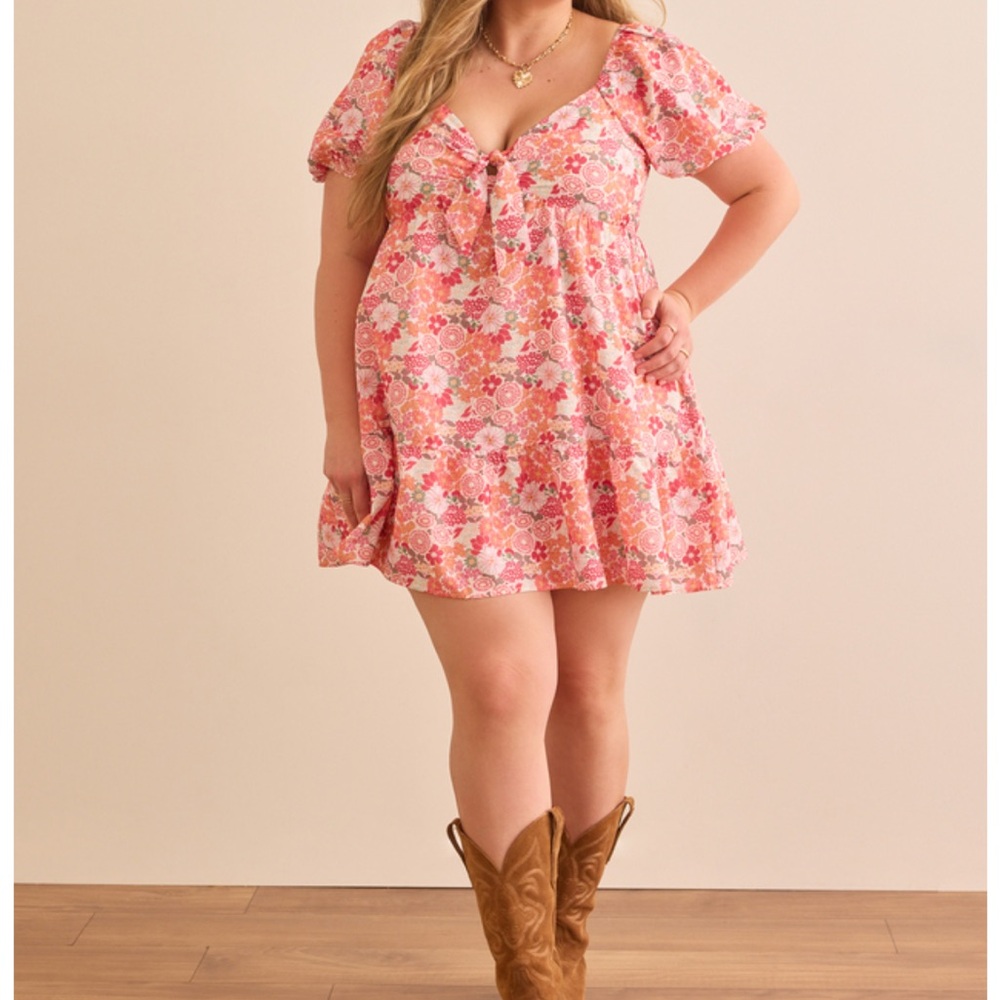 ARULA Pink Floral Dress
